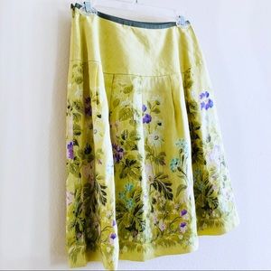 Caslon Floral Silk Blend Skirt